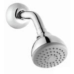 REGADERA URREA C/BRAZO Y CHAPETON VERMONT REDONDA CROMO.