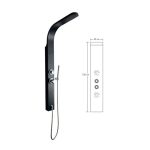 COLUMNA TOTAL SHOWER ALUMINIO NEGRO 2331-B