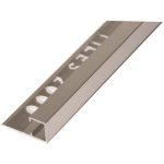 UNIPERFIL ALUMINIO TILES 12MM X 2.5M MULTIUSOS PLATA BRILLO