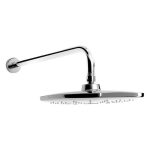 REGADERA HELVEX C/BRAZO Y CHAPETON SWITCH CUADRADA PLATO 10? CROMO/BLANCO