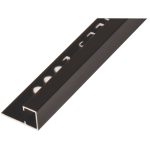 UNIPERFIL ALUMINIO TILES 12MM X 2.5M MULTIUSOS NEGRO BRILLO