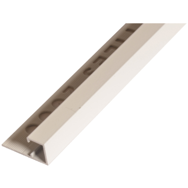 UNIPERFIL ALUMINIO TILES 12MM X 2.5M MULTIUSOS BLANCO