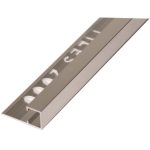 UNIPERFIL ALUMINIO TILES 12MM X 2.5M MULTIUSOS PLATA MATE