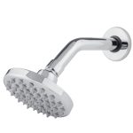 REGADERA DICA C/BRAZO Y CHAPETON REDONDA 4? CROMO ECO.