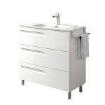 TOCADOR ROYOMEX VITALE 80X45X74 CM A PISO LACADO  BRILLO BLANCO S/ESPEJO