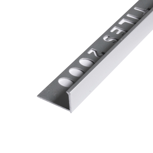 PERFIL L ALUMINIO TILES 12MM X 2.5M PLATA MATE